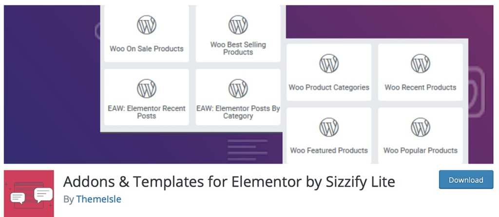 Addons & Templates for Elementor by Sizzify Lite