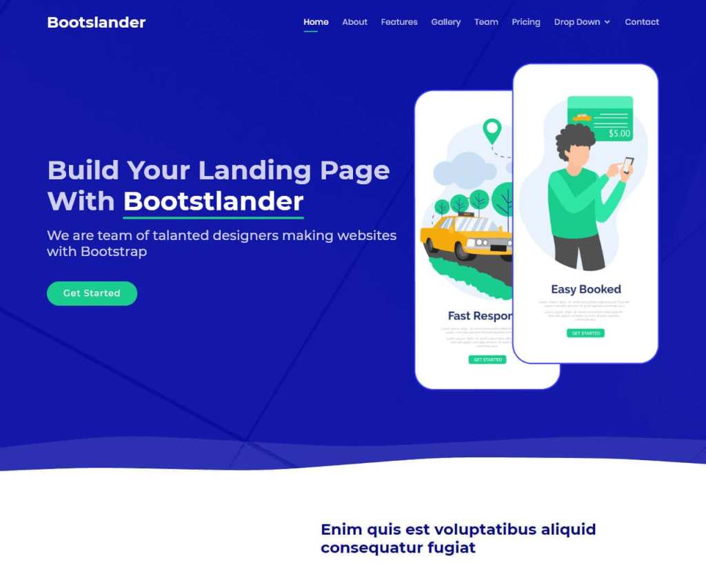 Bootstrap Landing Page Template