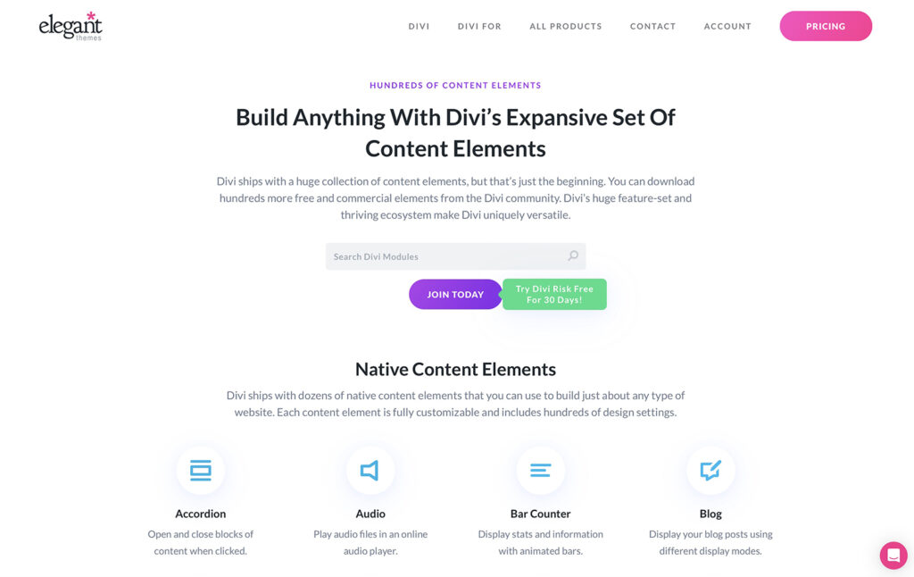 divi content elements