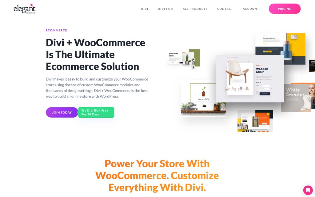 divi woocommerce integration