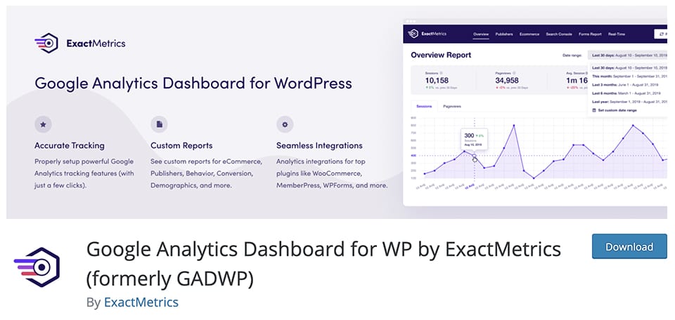 Google Analytics Dashboard for WP by ExactMetrics