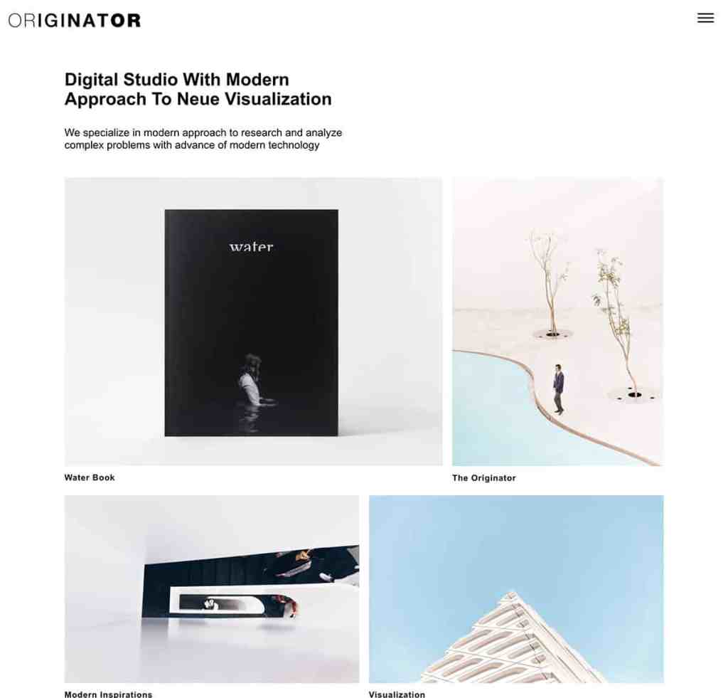 originator-wordpress-theme easy portfolio theme example to follow