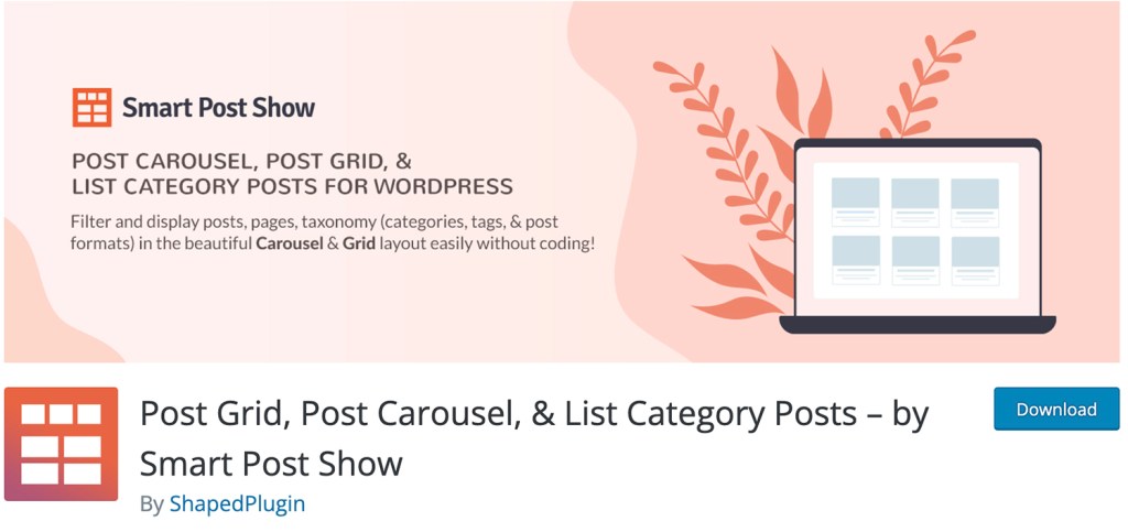 Post Carousel allows you to filter and display posts, pages