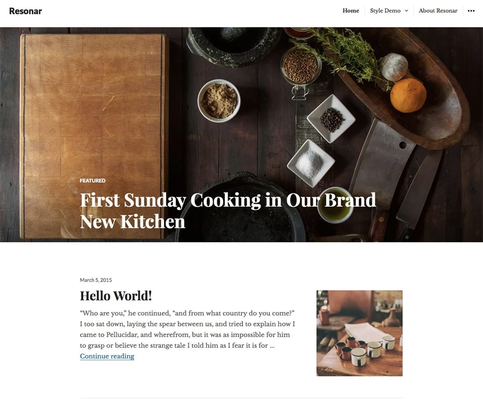 resonar WordPress theme