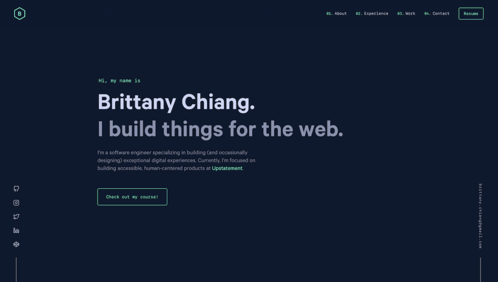 Brittany Chiang is a software engineer who builds things for the web.