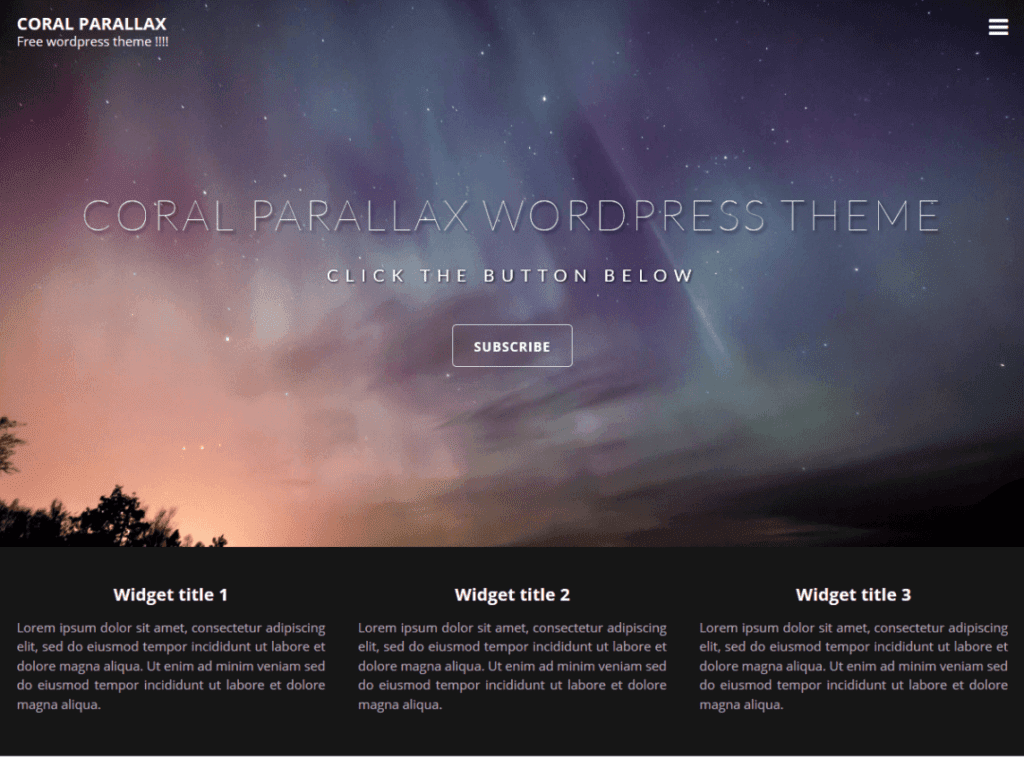 Coral Parallax free wp theme