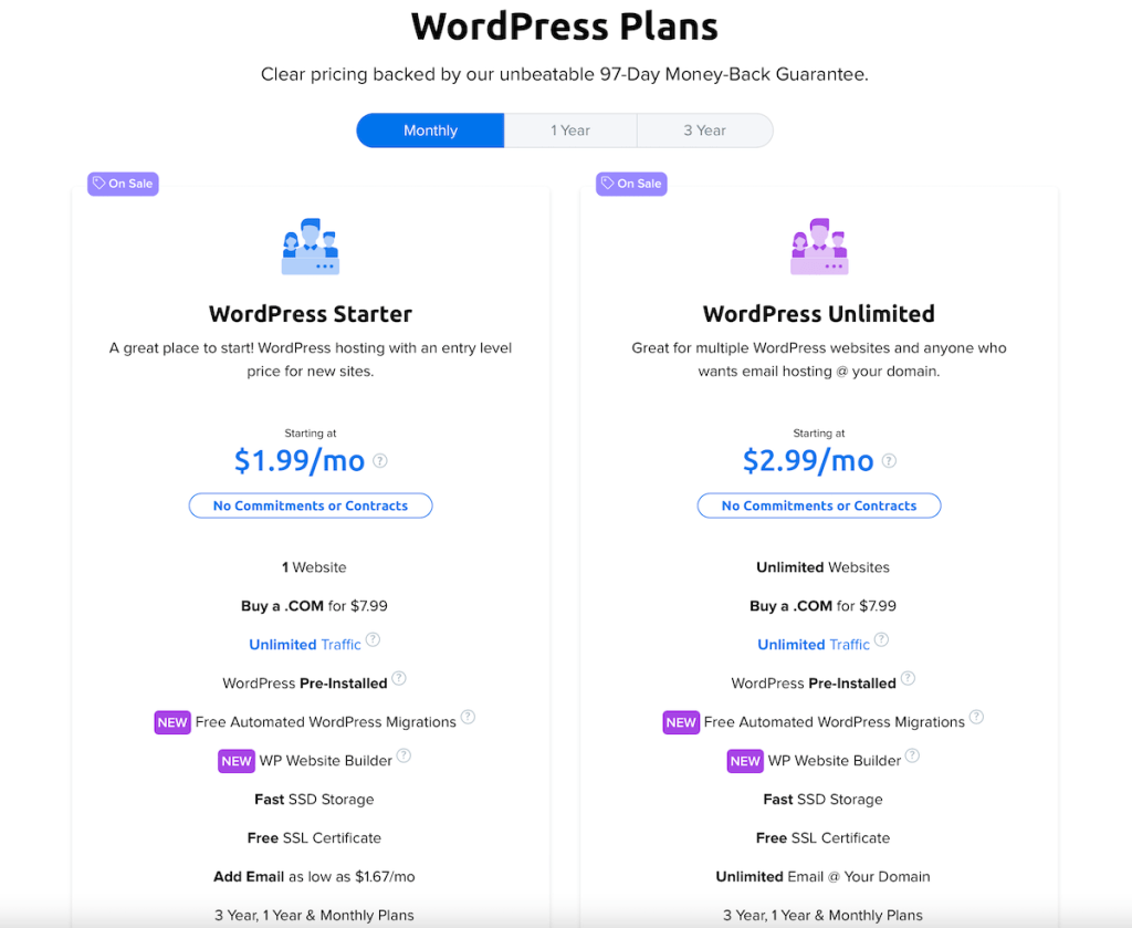 Dreamhost monthly price update 