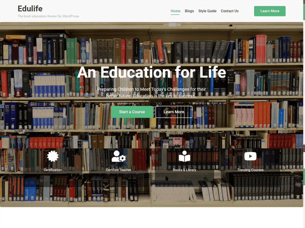 Edulife learndash free theme