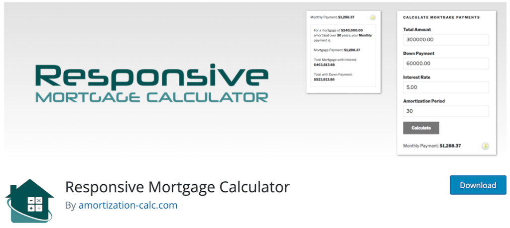 Responsive Mortgage Calculator