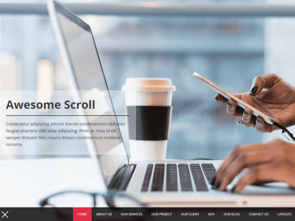 scroll me free parallax theme