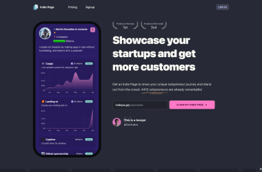 Showcase-All-Your-Startups-on-a-Single-Page-Indie-Page